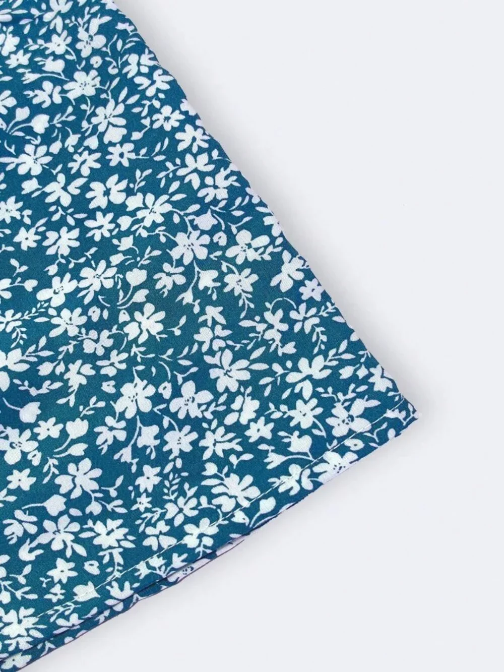 Blue Casual Women's Ditsy Floral Layered Ruffle Elastic Waist Vacation Skirt
